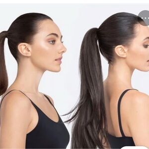 PRETTYPARTY The Ruby 8" to 30”Smooth and Long Layered Ponytail - Medium Brown